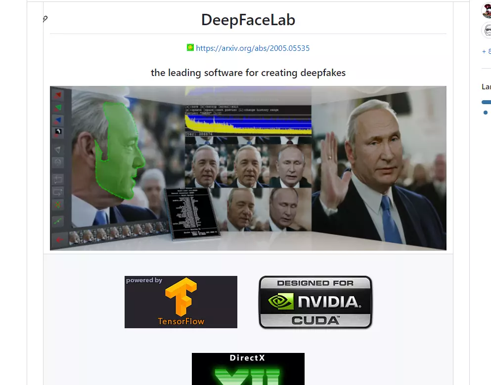 DeepFaceLab deepfake ai software